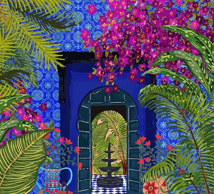 Majorelle Garden Morocco Wall Art Print alternative view | Mauds Studio