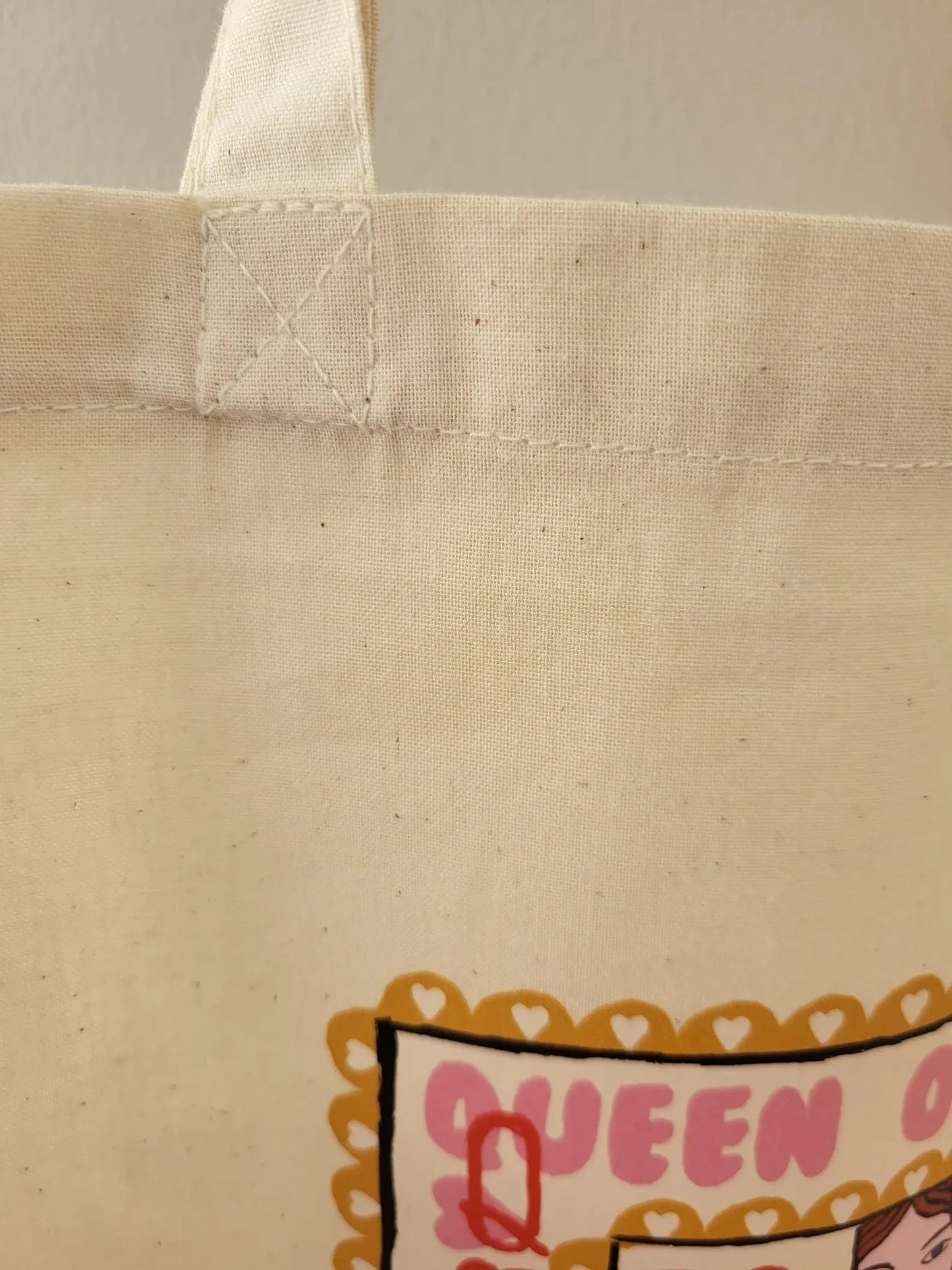 Queen of Pints | Guinness Irish Tote Bag close up detail | Mauds Studio