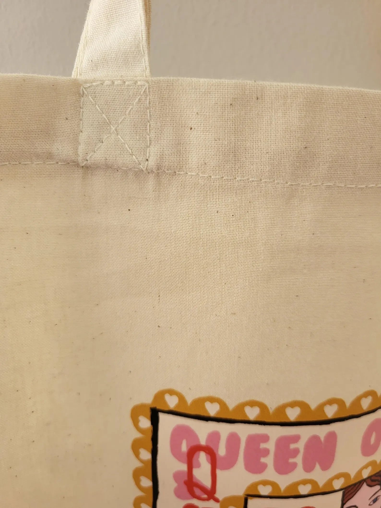 Queen of Pints | Guinness Irish Tote Bag close up detail | Mauds Studio