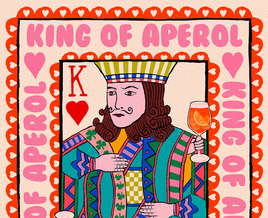 King Of Aperol Playing Card Art Print