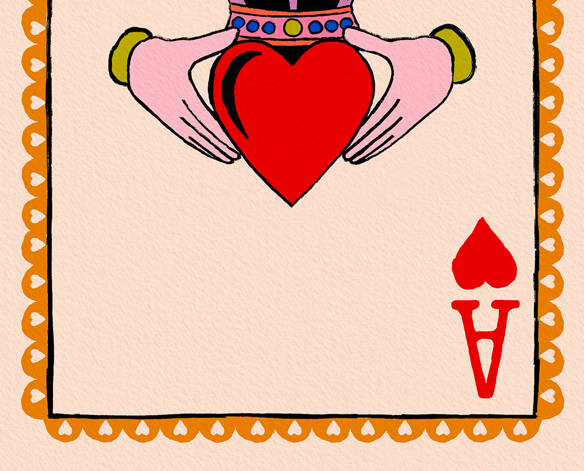Claddagh Ace of Hearts Irish Wall Art